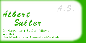 albert suller business card